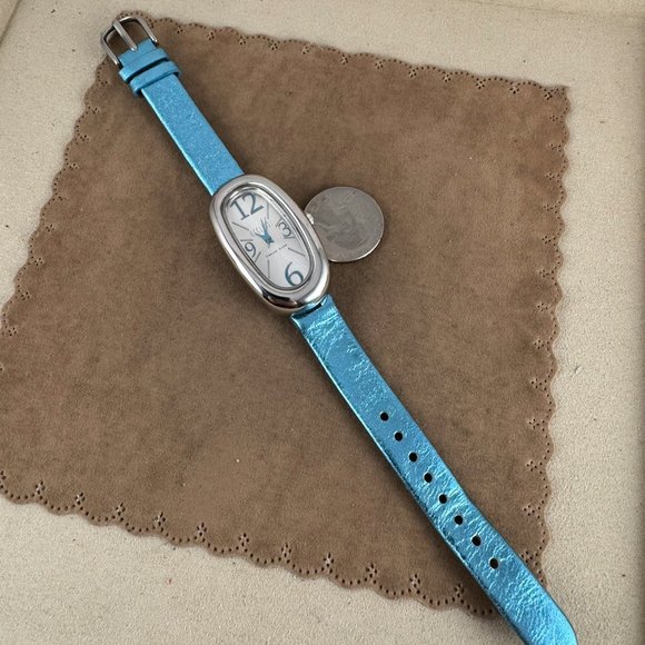 Vintage Electric Blue Sterling Silver Ecclissi Watch - Picture 5 of 8